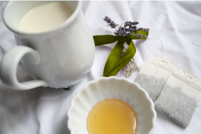 milk tea and lavender