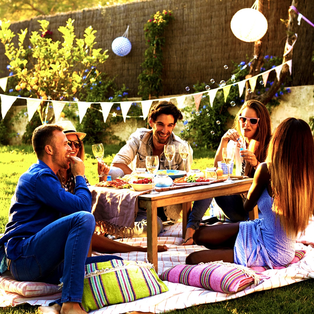 People outside having a Healthy Picnic