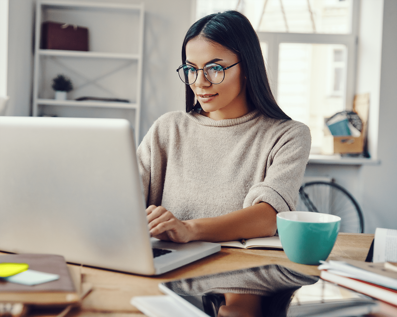 Woman Working from Home